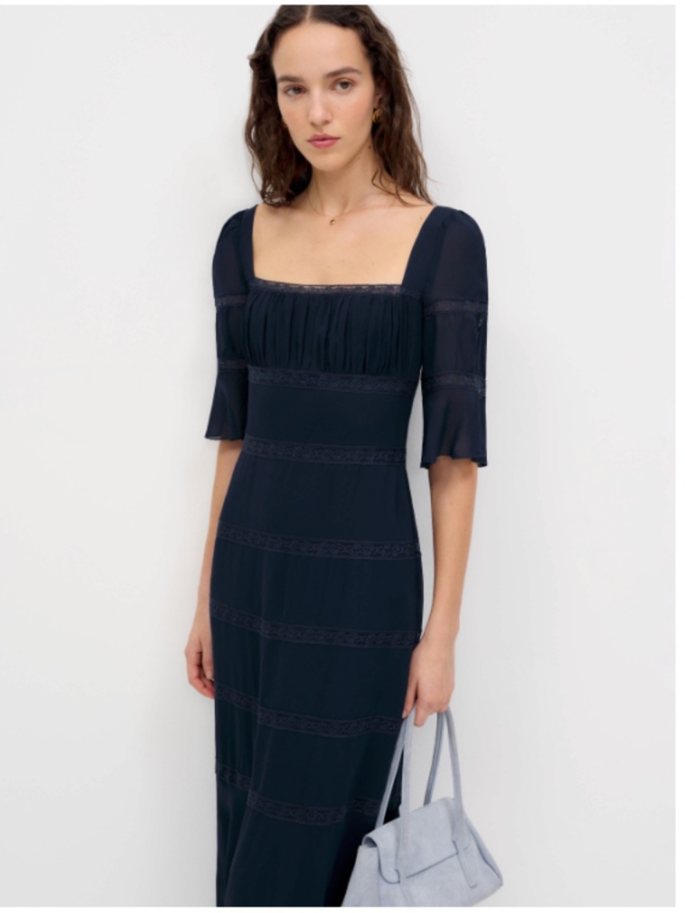 Brand new Reformation Laverna Dress Blue - Size 4